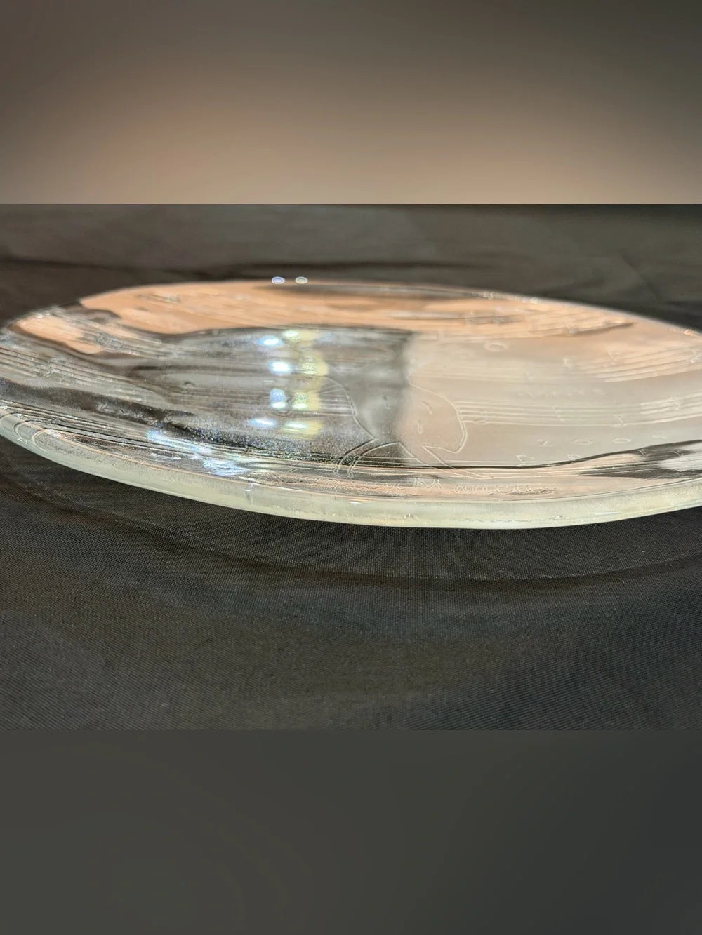Vintage Neiman Marcus 2004 “Making Spirits Bright” Glass Holiday Platter